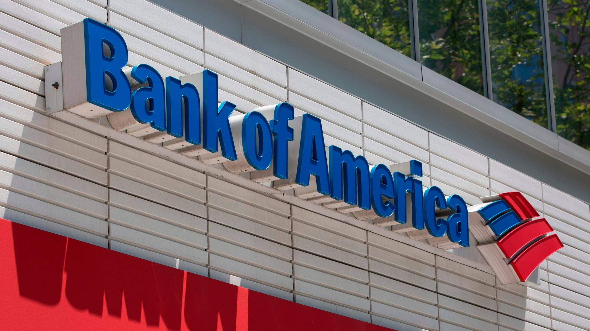 Bank Of America 3d Signage Background
