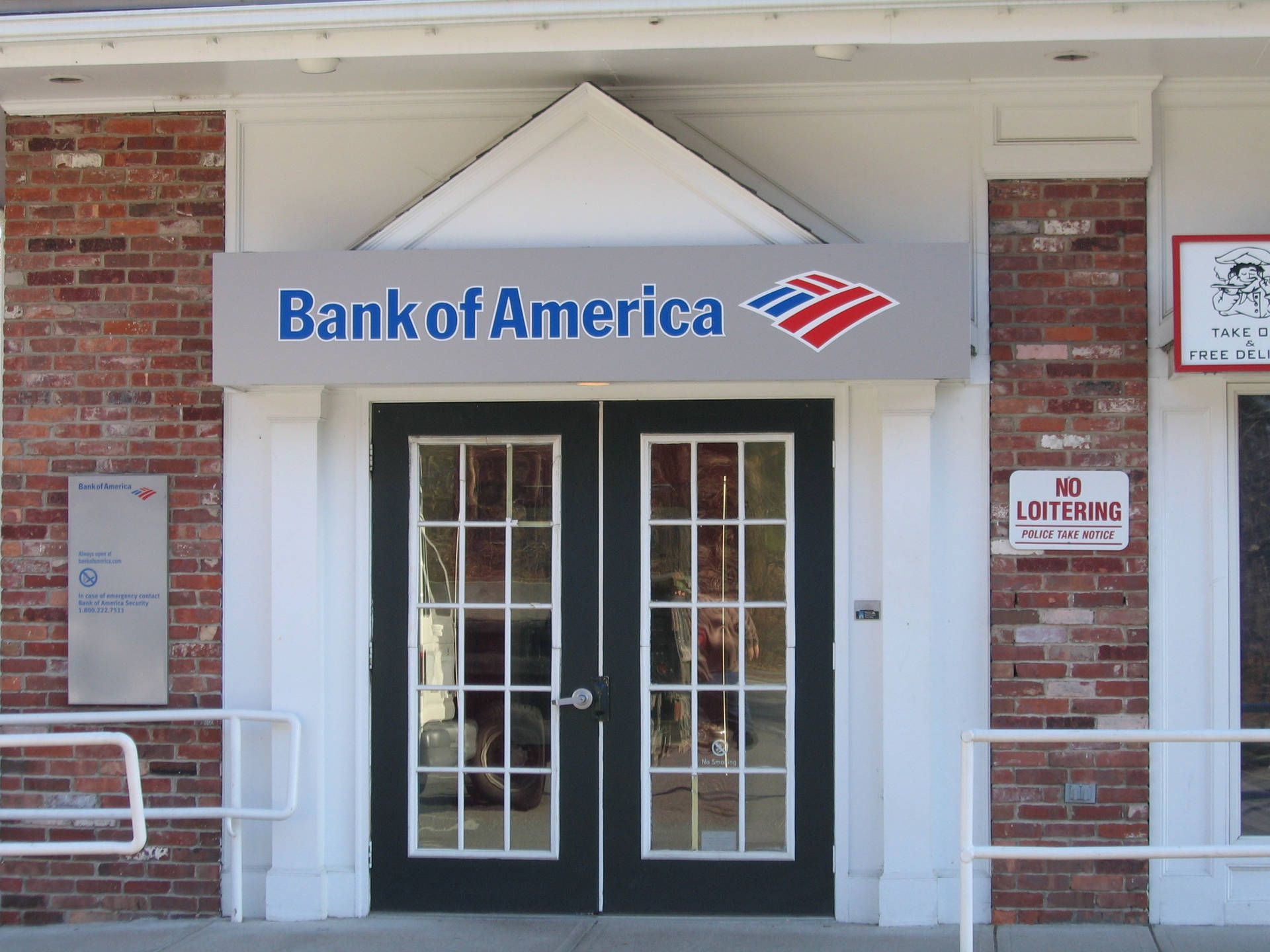 Bank Of America French Door Background