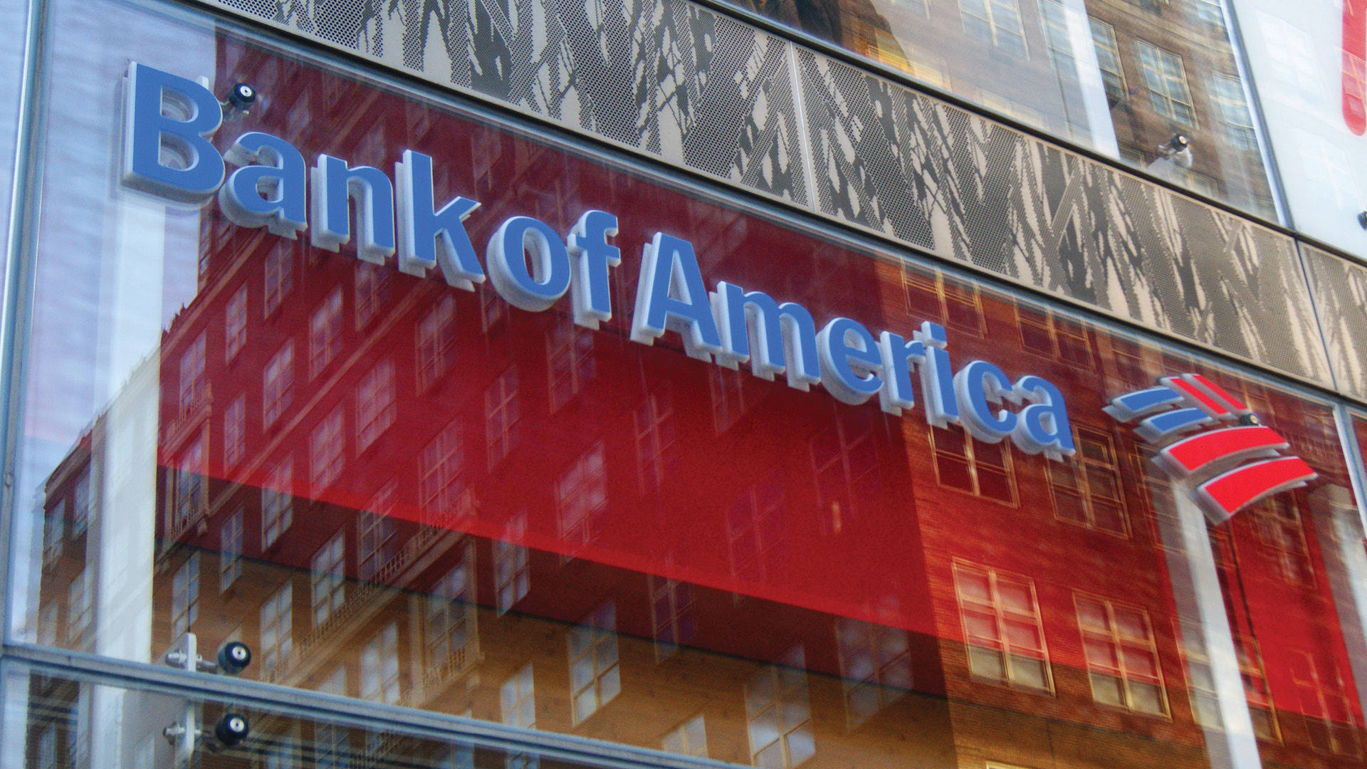 Bank Of America Panel Reflection Background