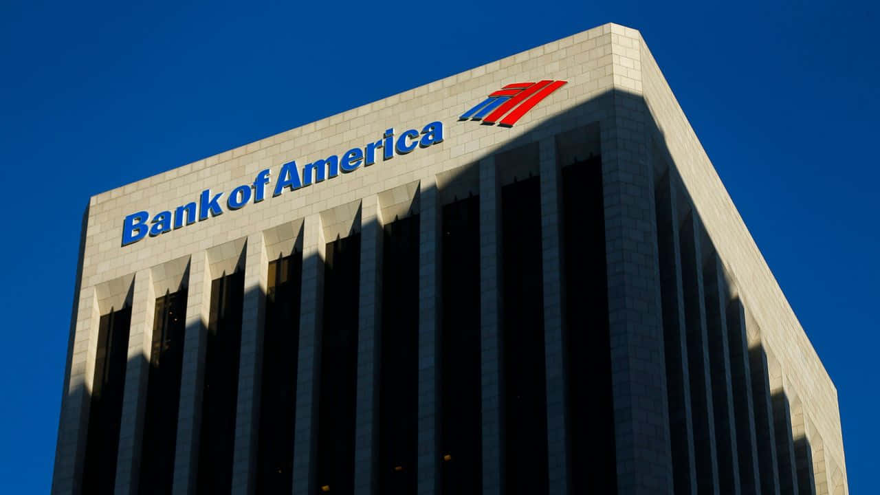 Bankof America-logotypen På En Byggnad