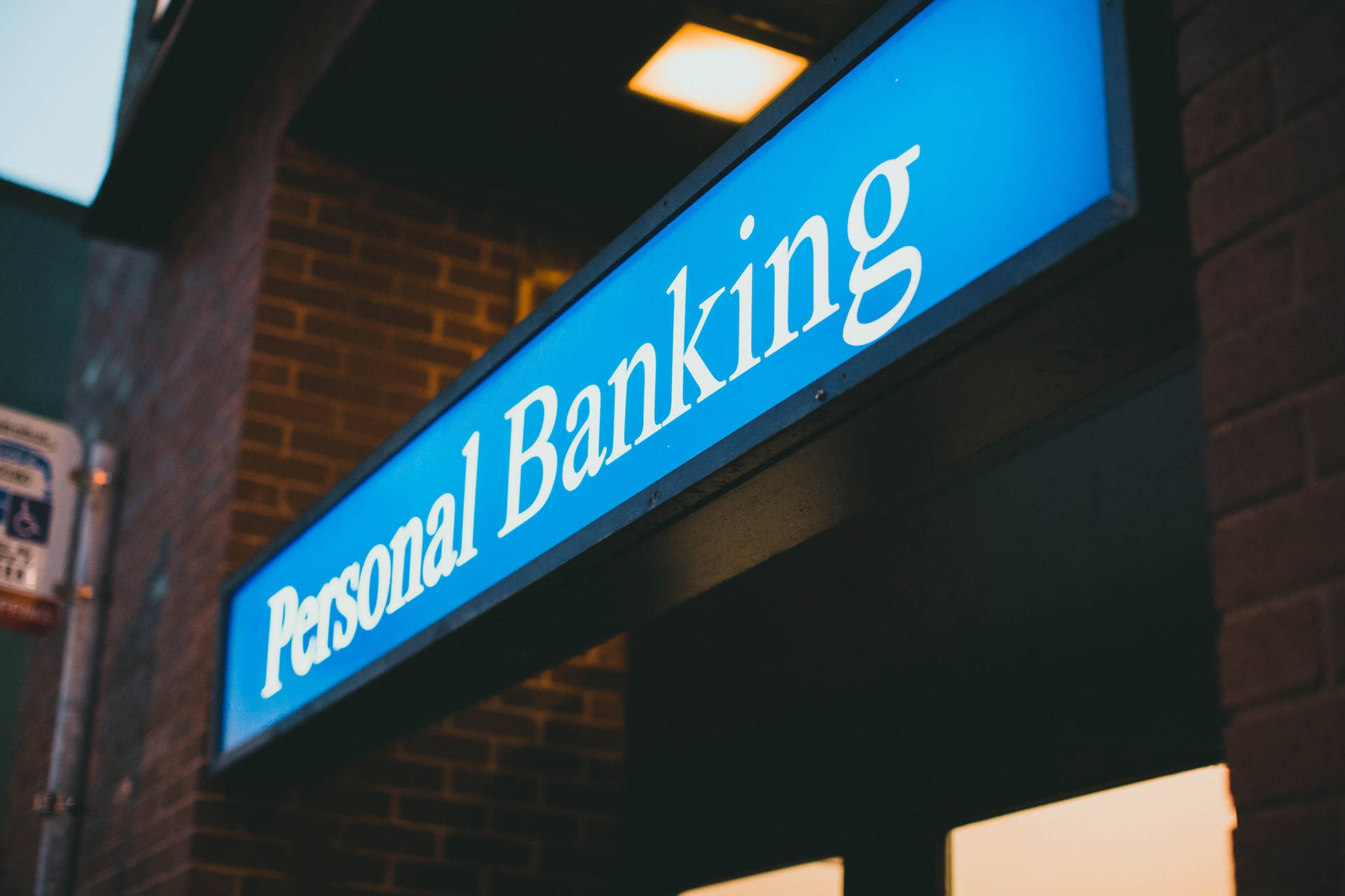 Bank Personal Banking Signage Wallpaper