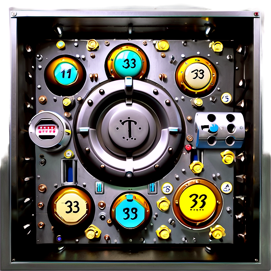 Bank Vault Keypad Png 06262024 PNG
