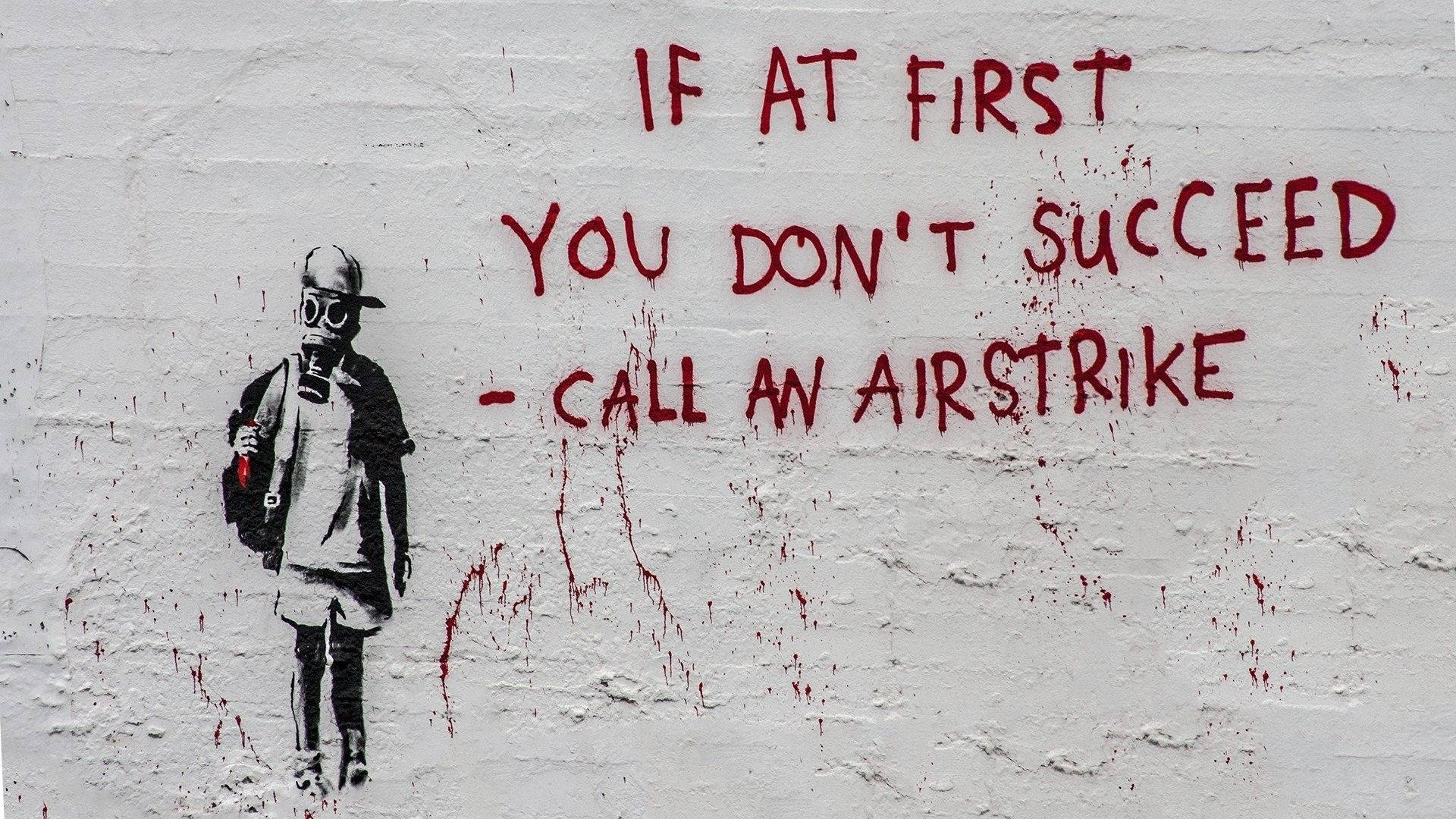 Banksy Airstrike Graffiti Wallpaper