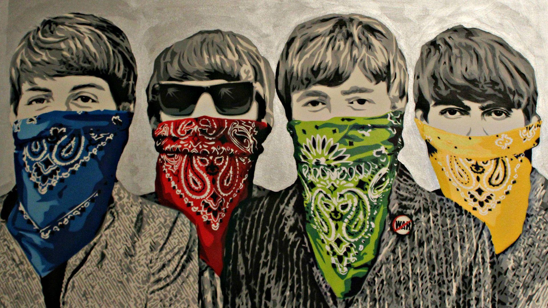 Banksy Beatles Art Wallpaper