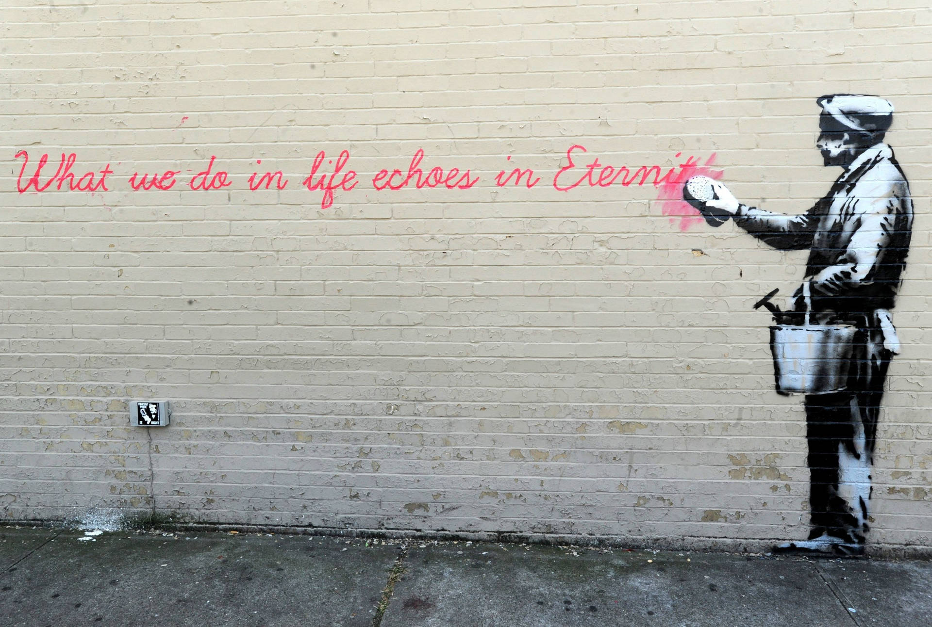 Banksy Echoes In Eternity Art Wallpaper