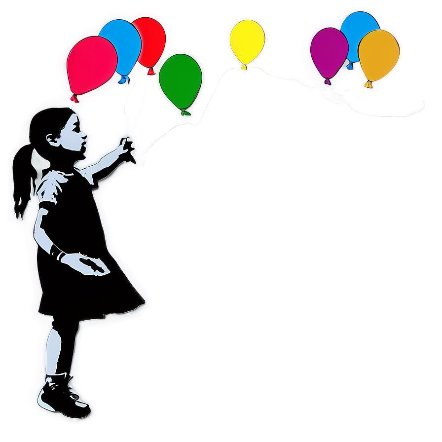 Banksy Flying Balloons Girl Png 06232024 PNG