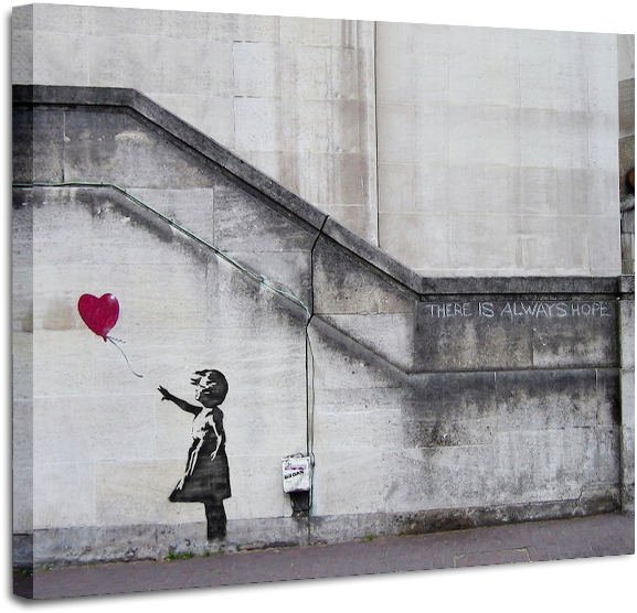 Download Banksy Girl With Balloon | Wallpapers.com