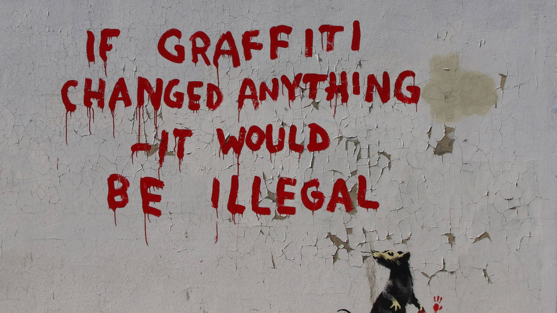 Banksy Graffiti-citat Wallpaper