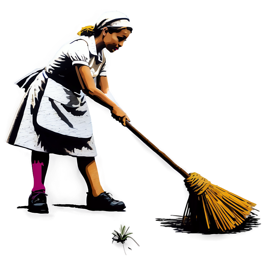 Banksy Maid Sweeping Png Dka63 PNG