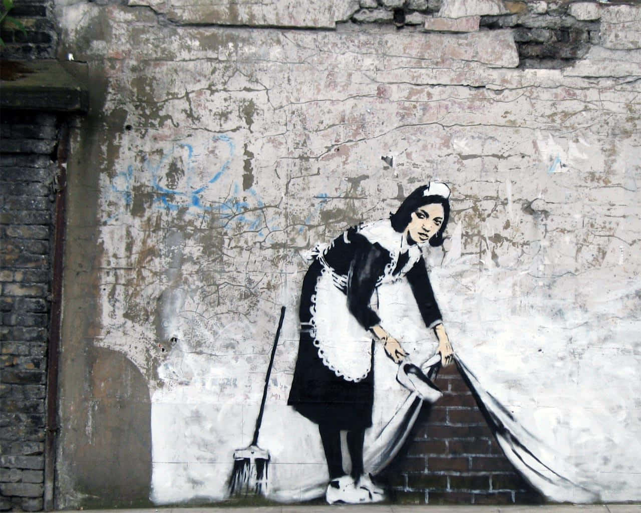 Banksy’s "Crack is Wack" mural as seen in his home country of the UK