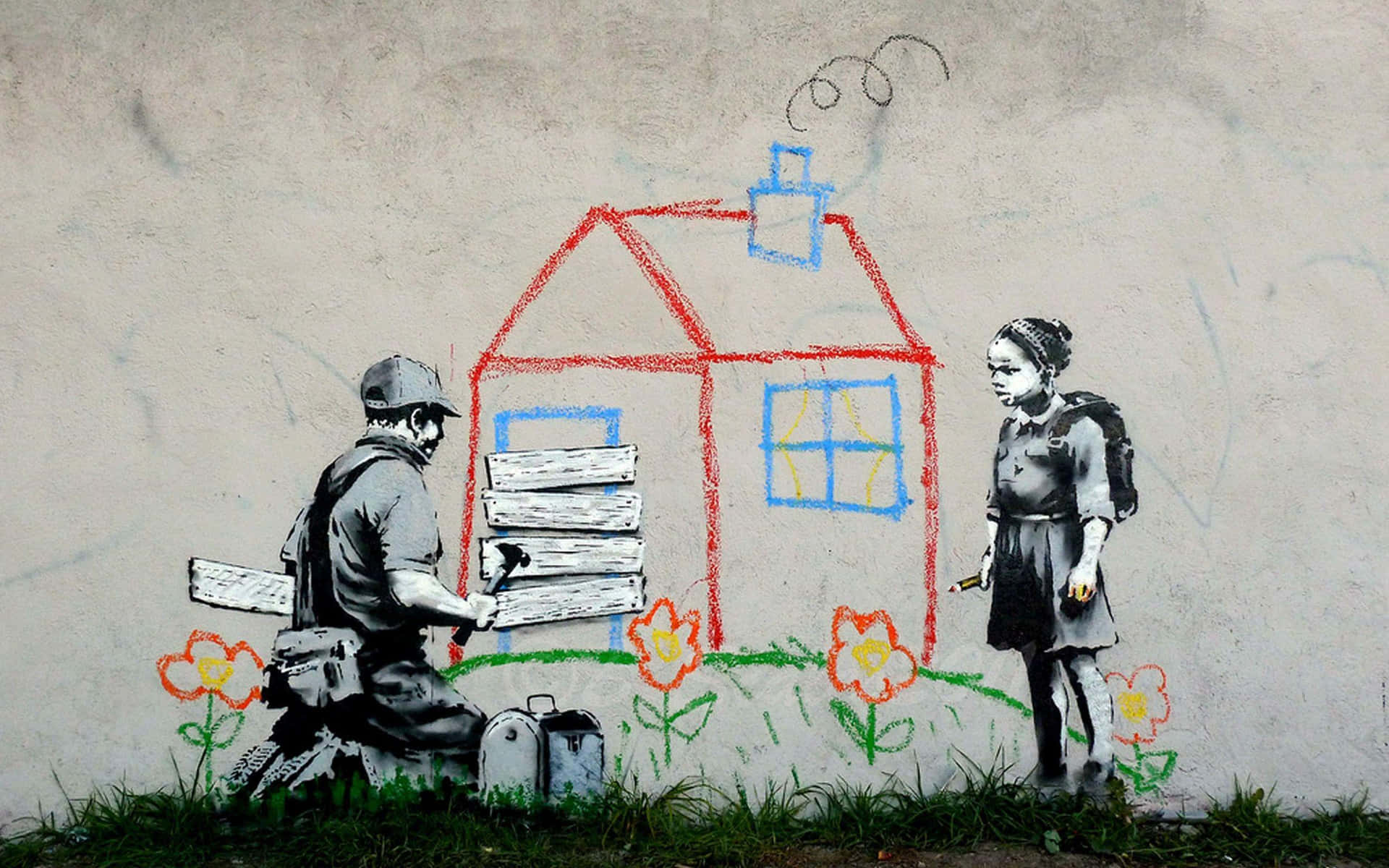 Banksyzieht Die Linie Zwischen Kunst Und Politik