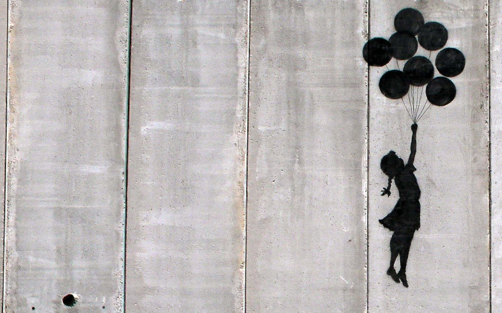 The rat perched on the man's fist - "A Banksy reflection"