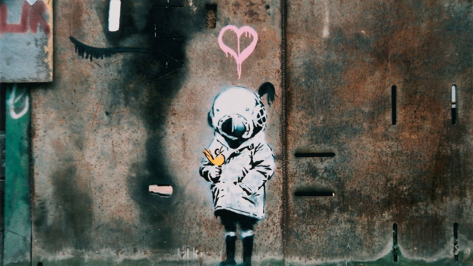 Banksy Space Girl Wallpaper