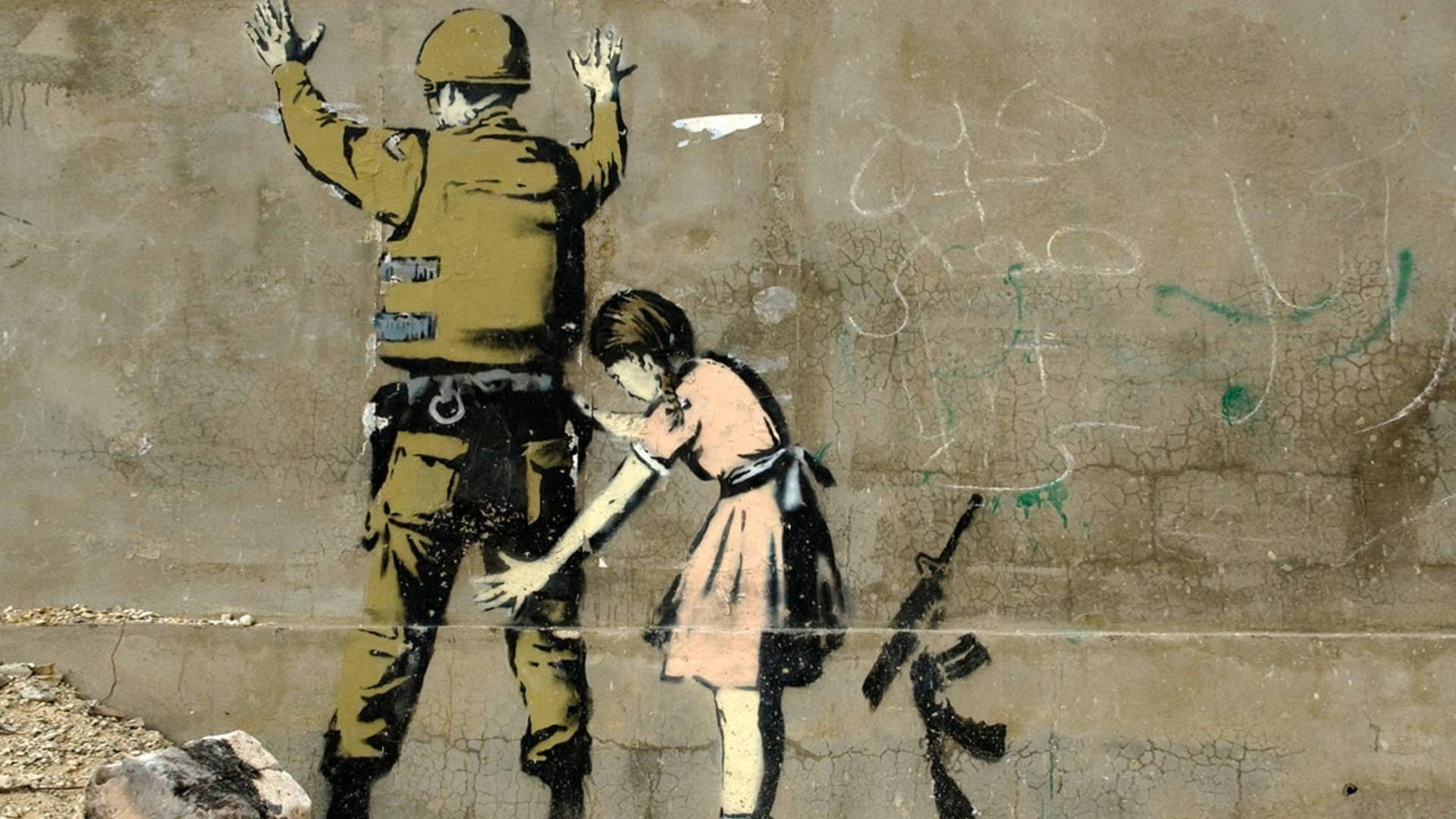 Banksy Stop And Search Wallpaper