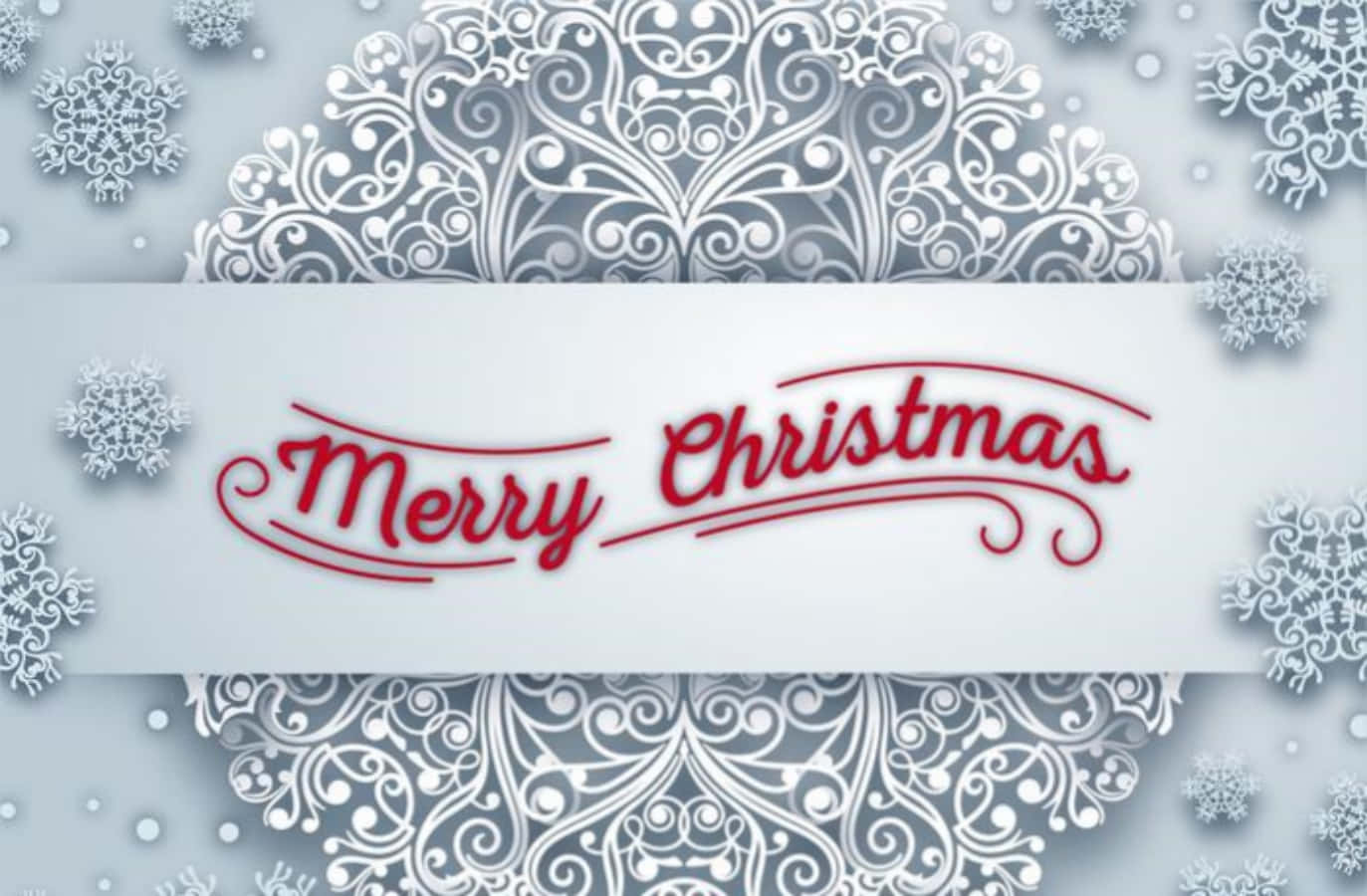 Merry Christmas Background With Snowflakes