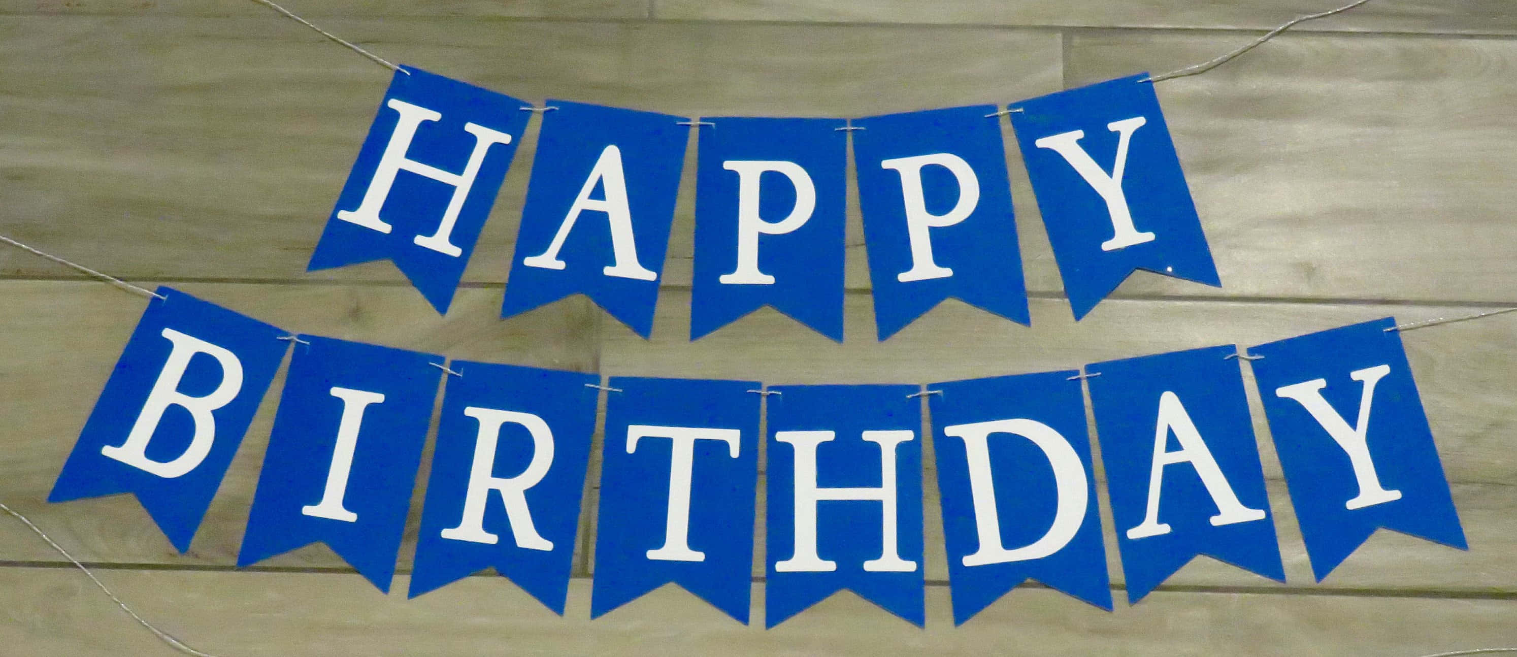 Happy Birthday Banners With Blue Letters
