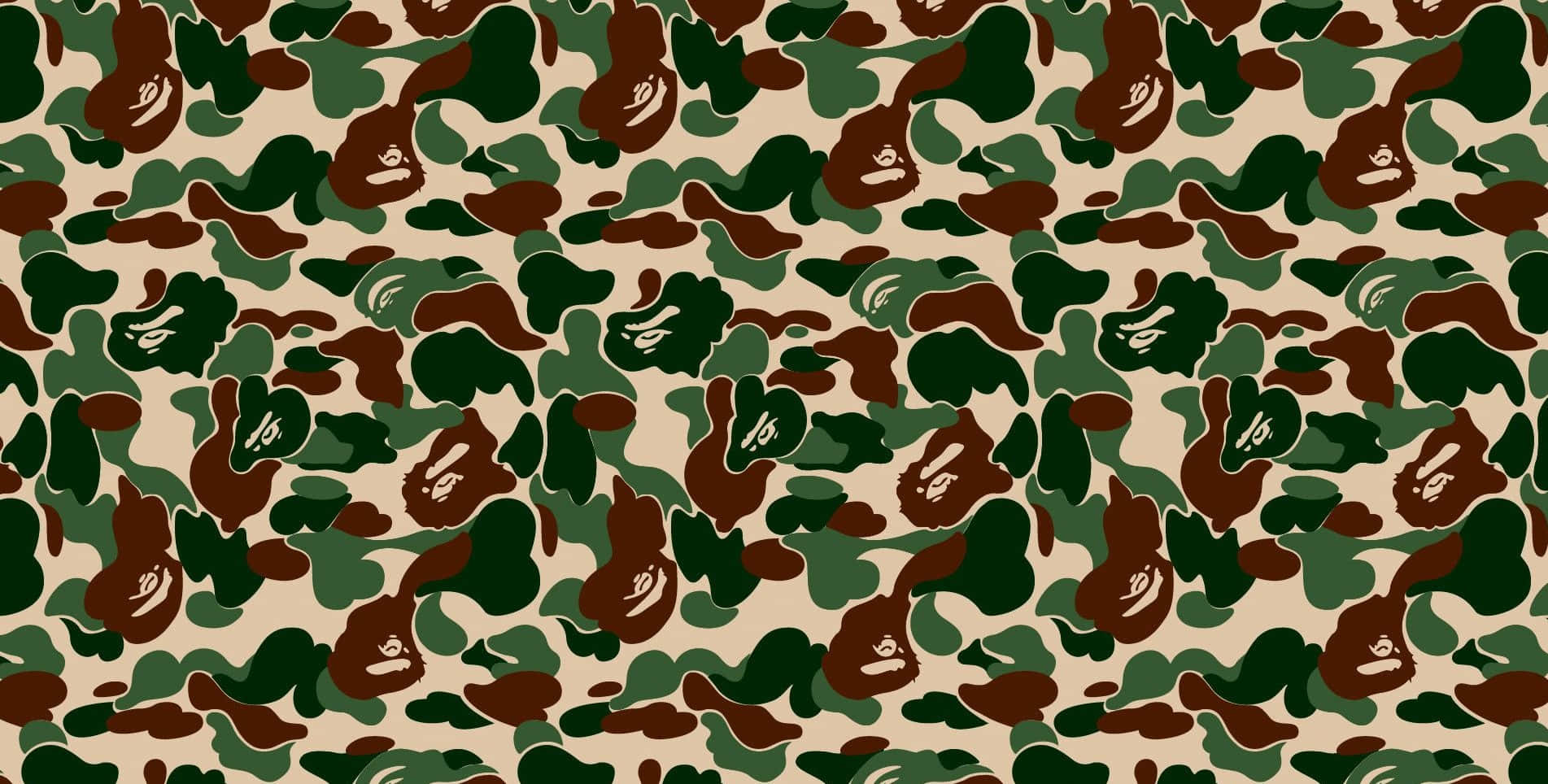 Etcamouflage-mønster Med Brune Og Grønne Farver.