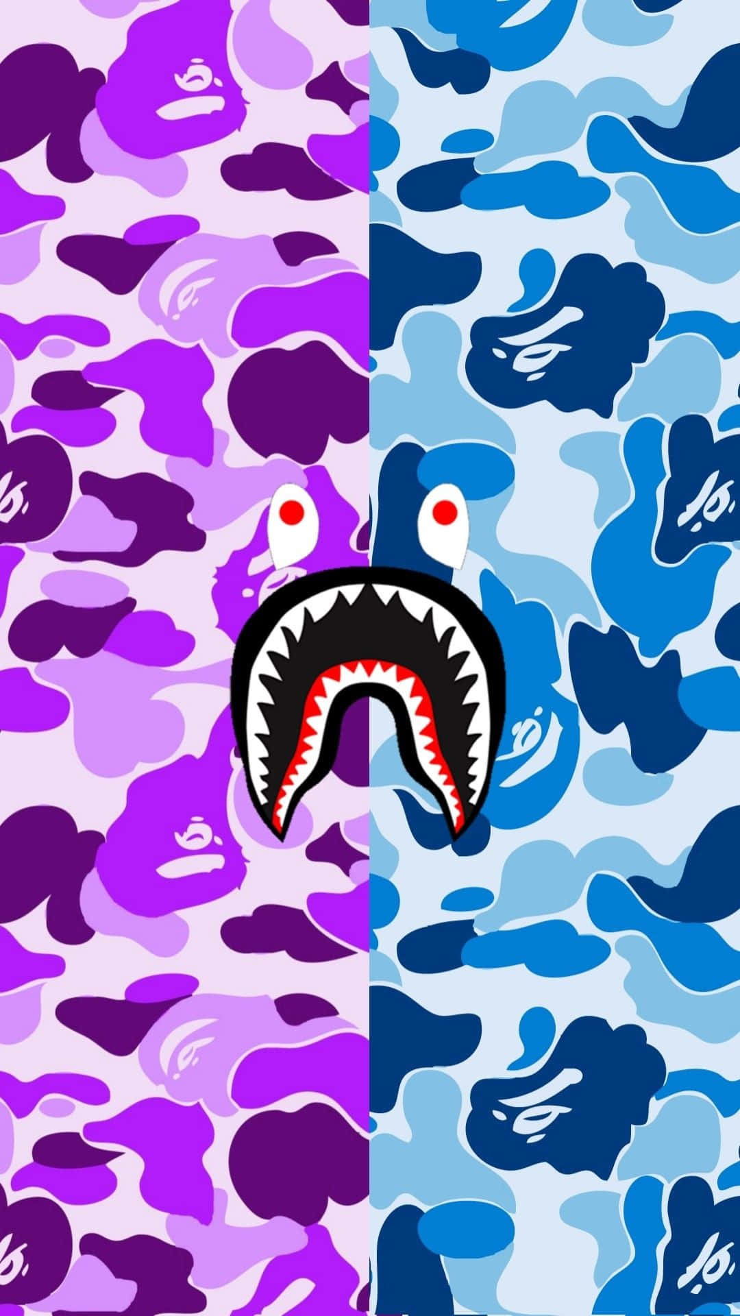Bape Camouflage Shark Graphic Wallpaper