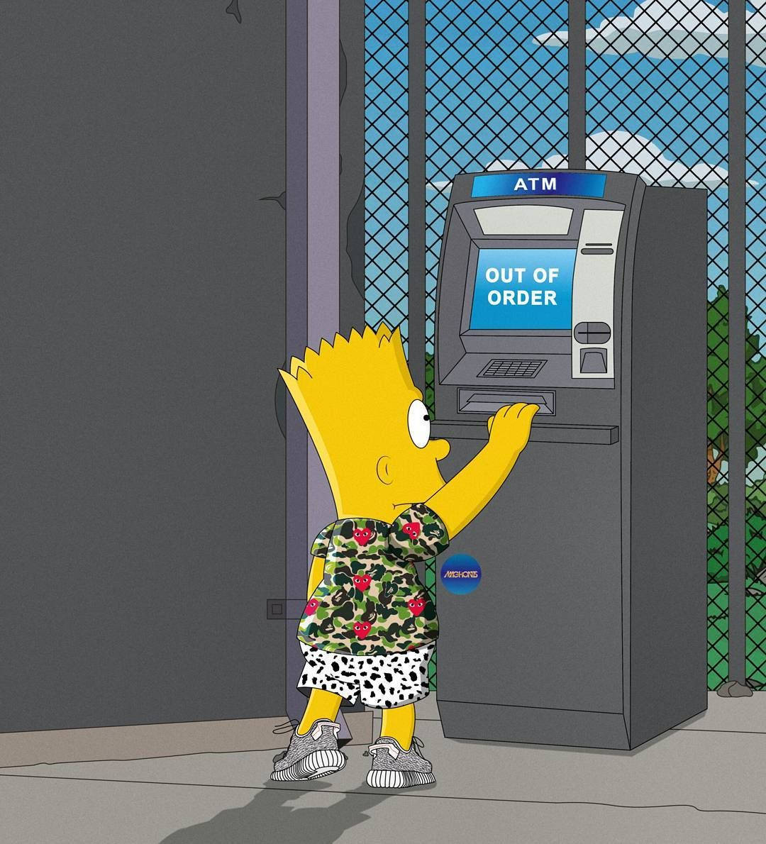 Diesimpsons - Bankautomat Wallpaper