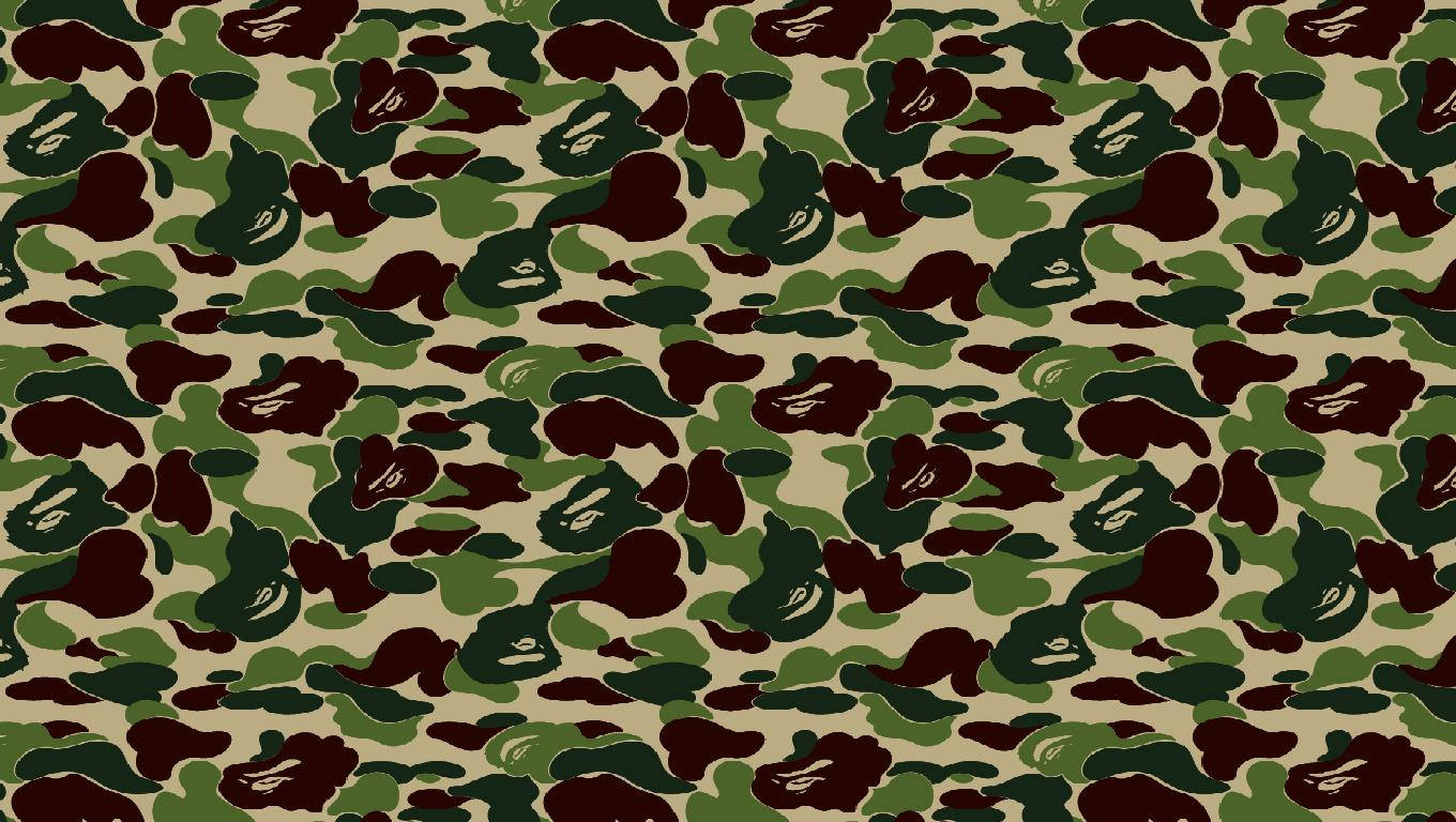 The iconic BAPE Green Camo never goes out of style Wallpaper