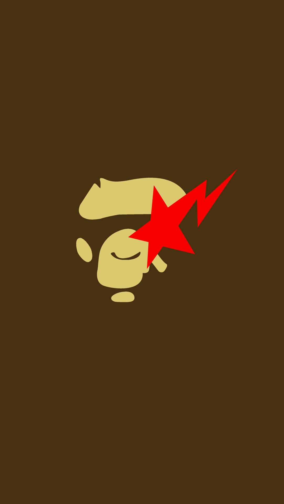 A Monkey With A Red Star On His Head Wallpaper