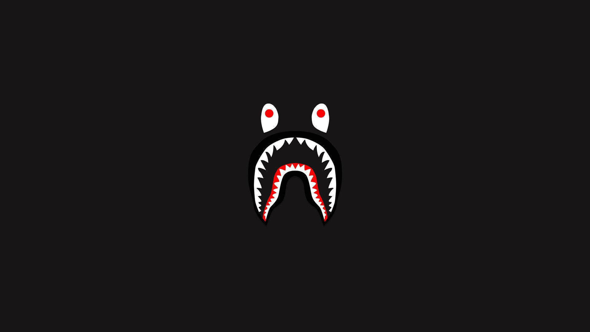 Bape Shark In Black Background