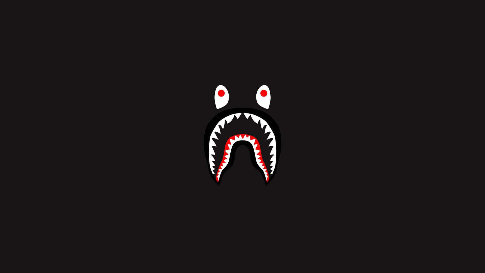 Bape Shark Logo Black Background Wallpaper