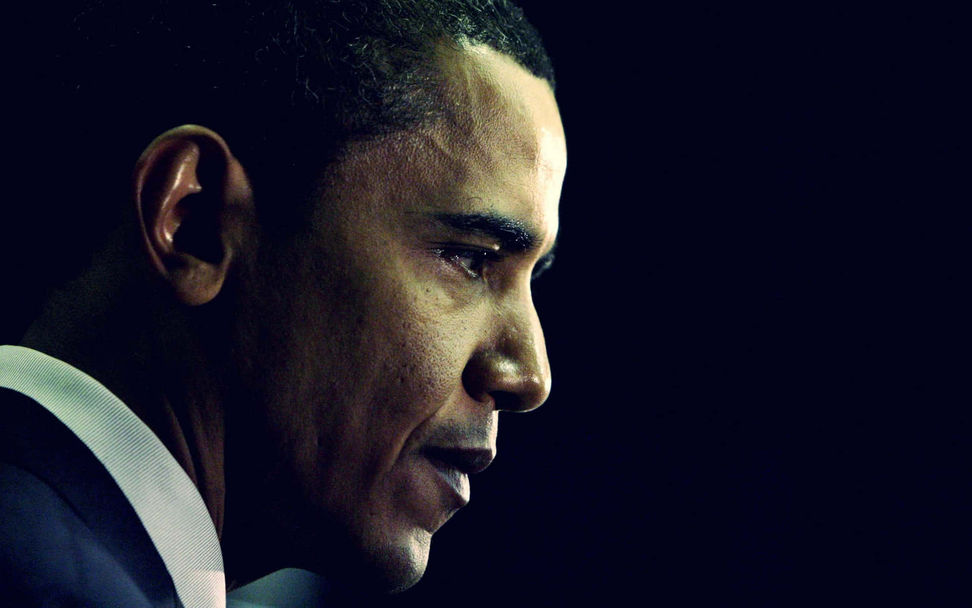 Einporträt Von Barack Obama, Dem 44. Präsidenten Der Vereinigten Staaten.