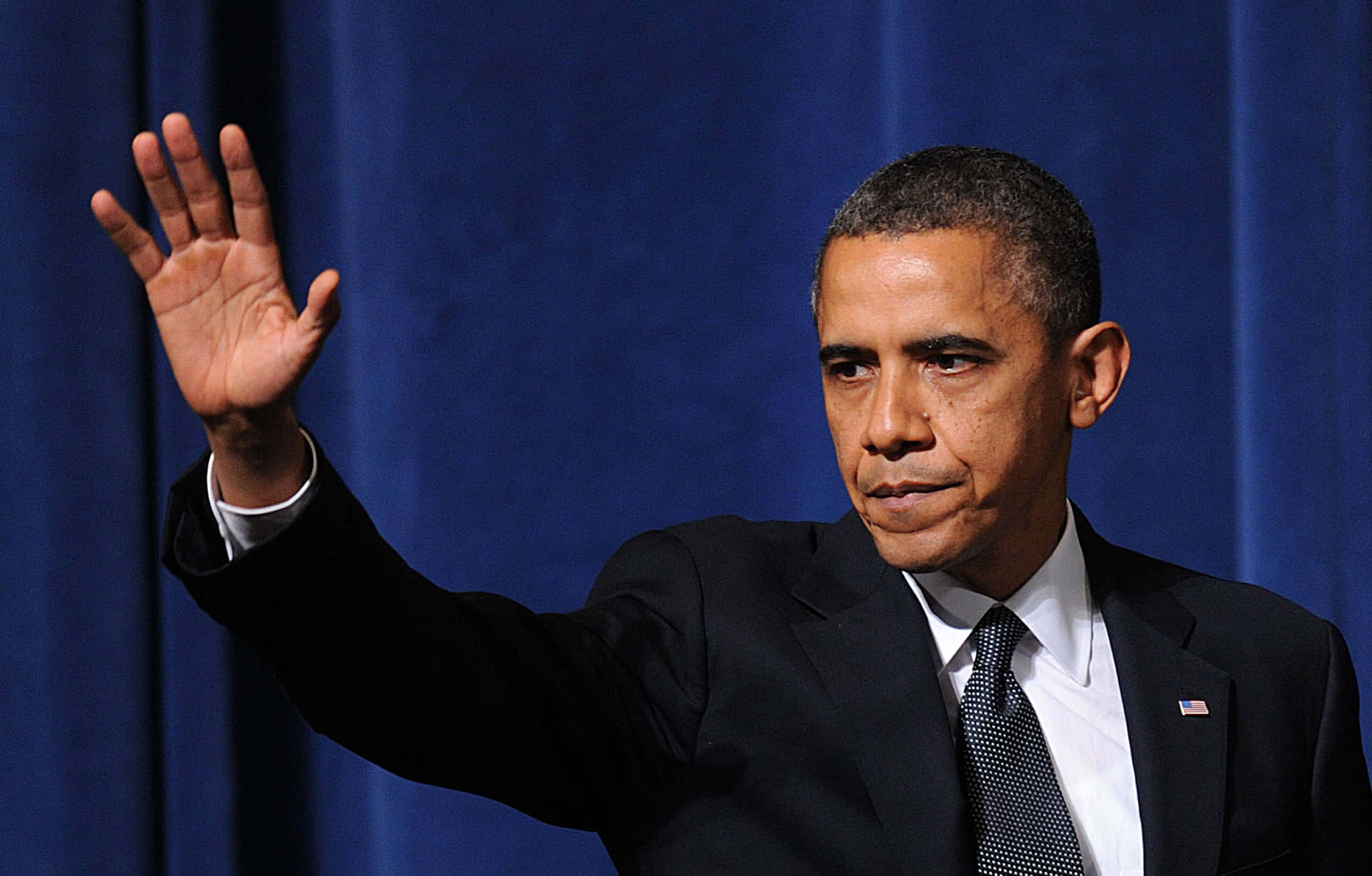 Präsidentbarack Obama Spricht Auf Dem Parteitag Der Demokratischen Partei.