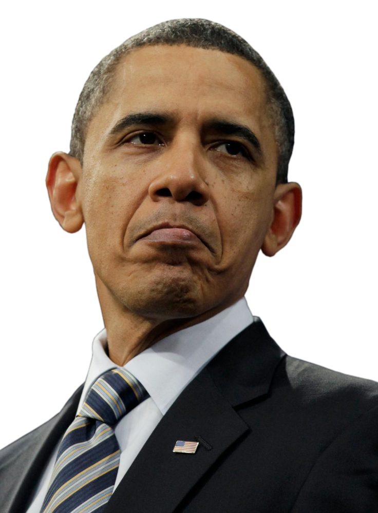 Barack Obama Contemplative Portrait PNG