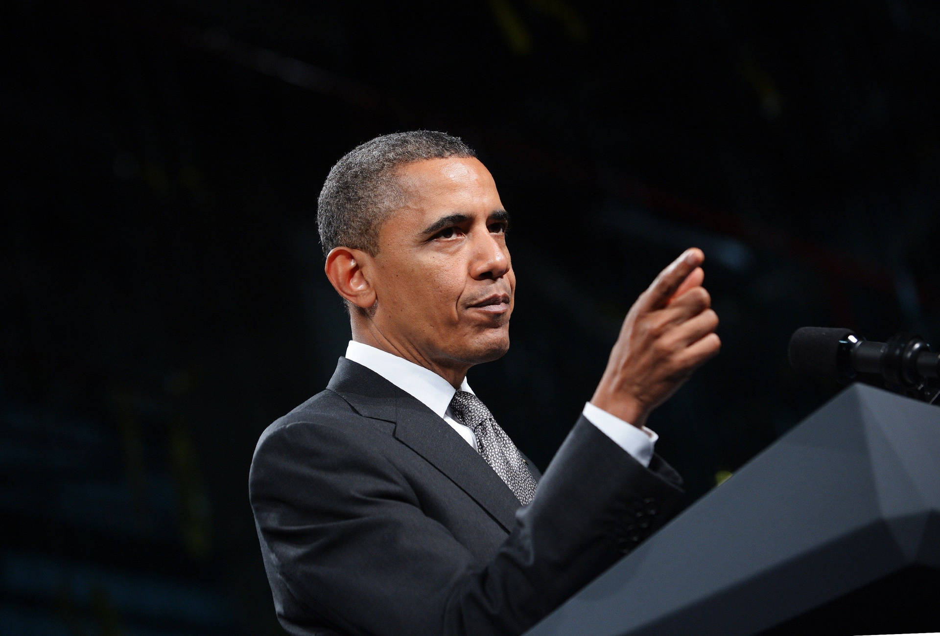 Barack Obama Pointing His Hand
