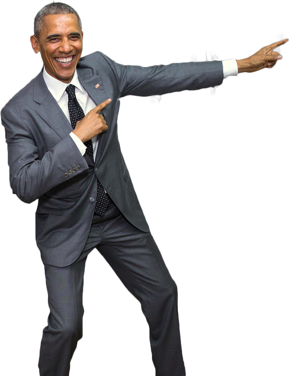 Barack Obama Pointing Pose PNG