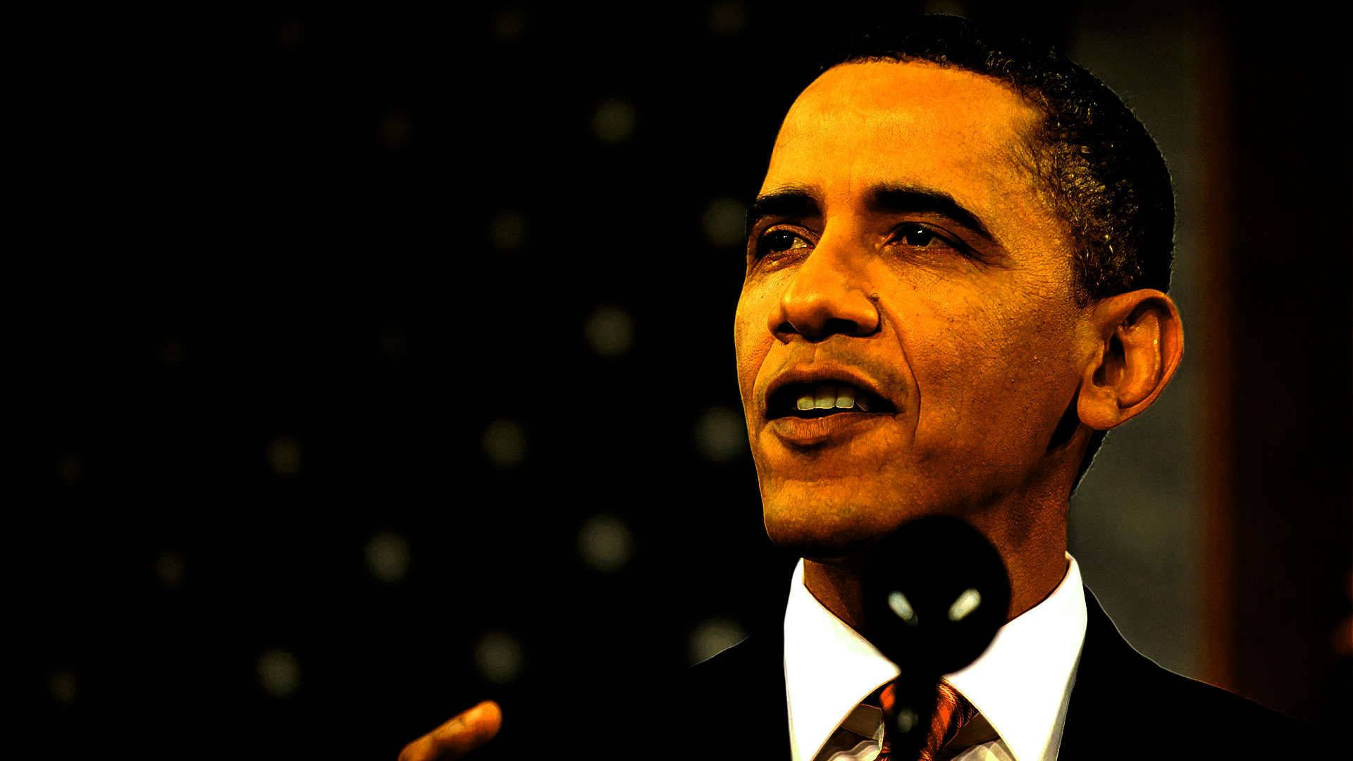 Barack Obama Sepia Portrait