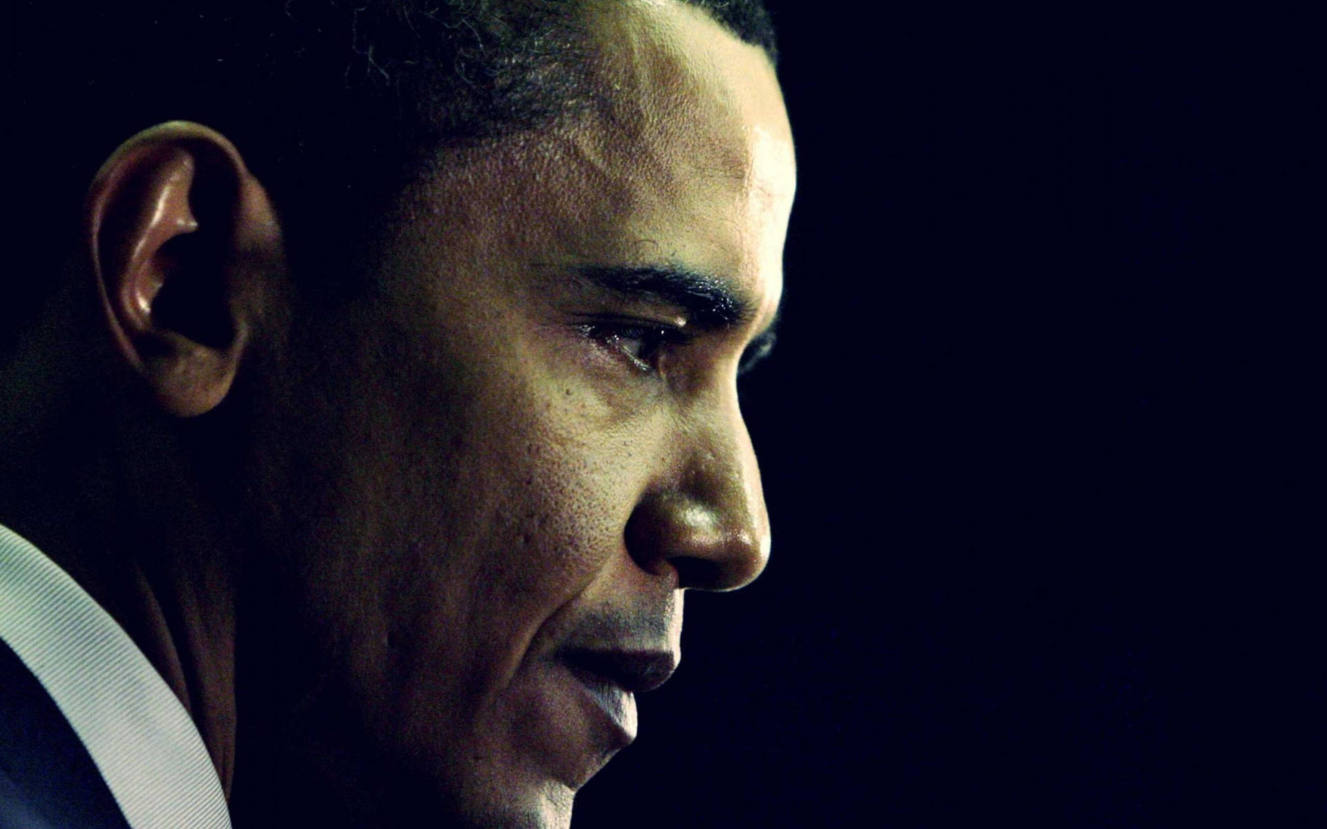 Barack Obama Side View Male Face Wallpaper