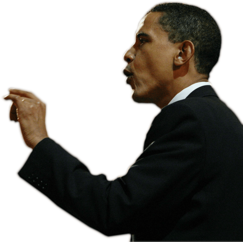 Barack Obama Speaking Profile PNG