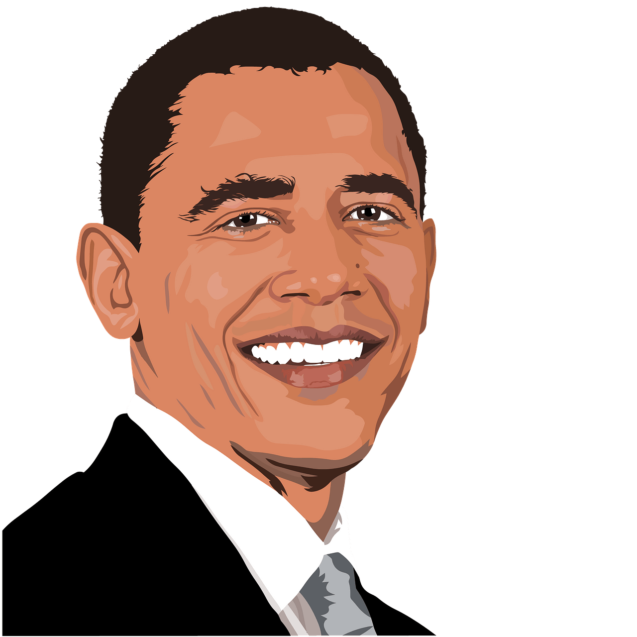 Barack Obama Vector Portrait PNG