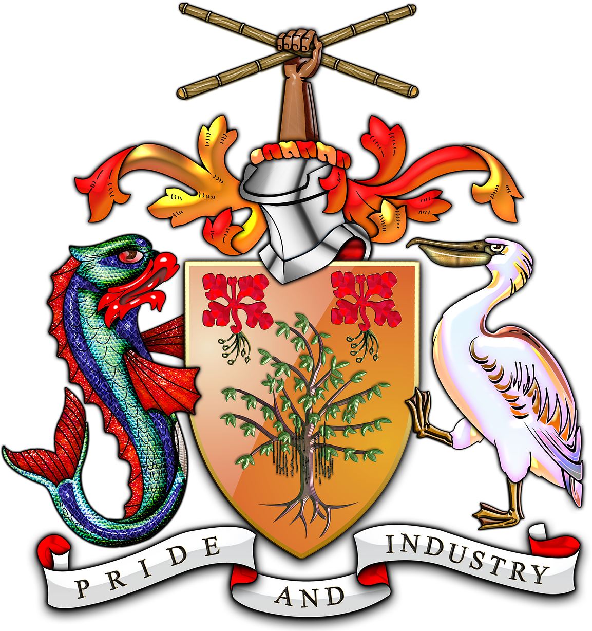 Barbados Coatof Arms PNG