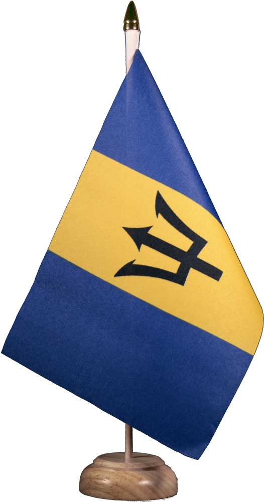 Barbados Desk Flag PNG