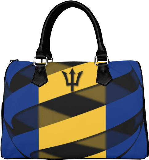 Barbados Flag Inspired Handbag Design PNG