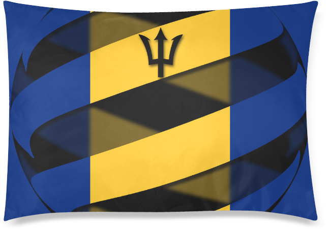 Barbados Flag Pillow Design PNG