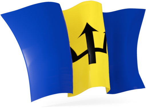 Barbados Flag Waving PNG