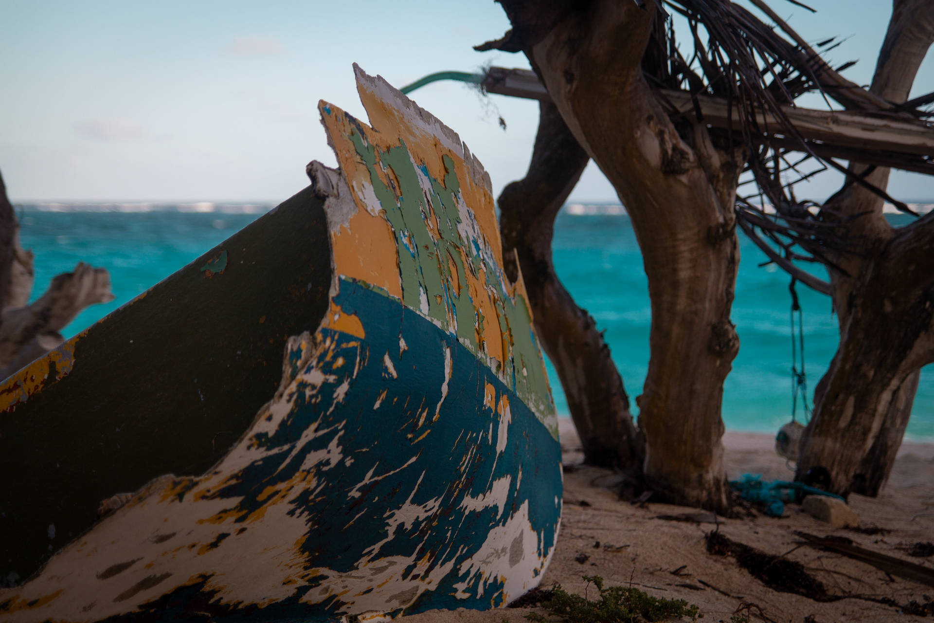 Barbados Ødelagt Skib Wallpaper