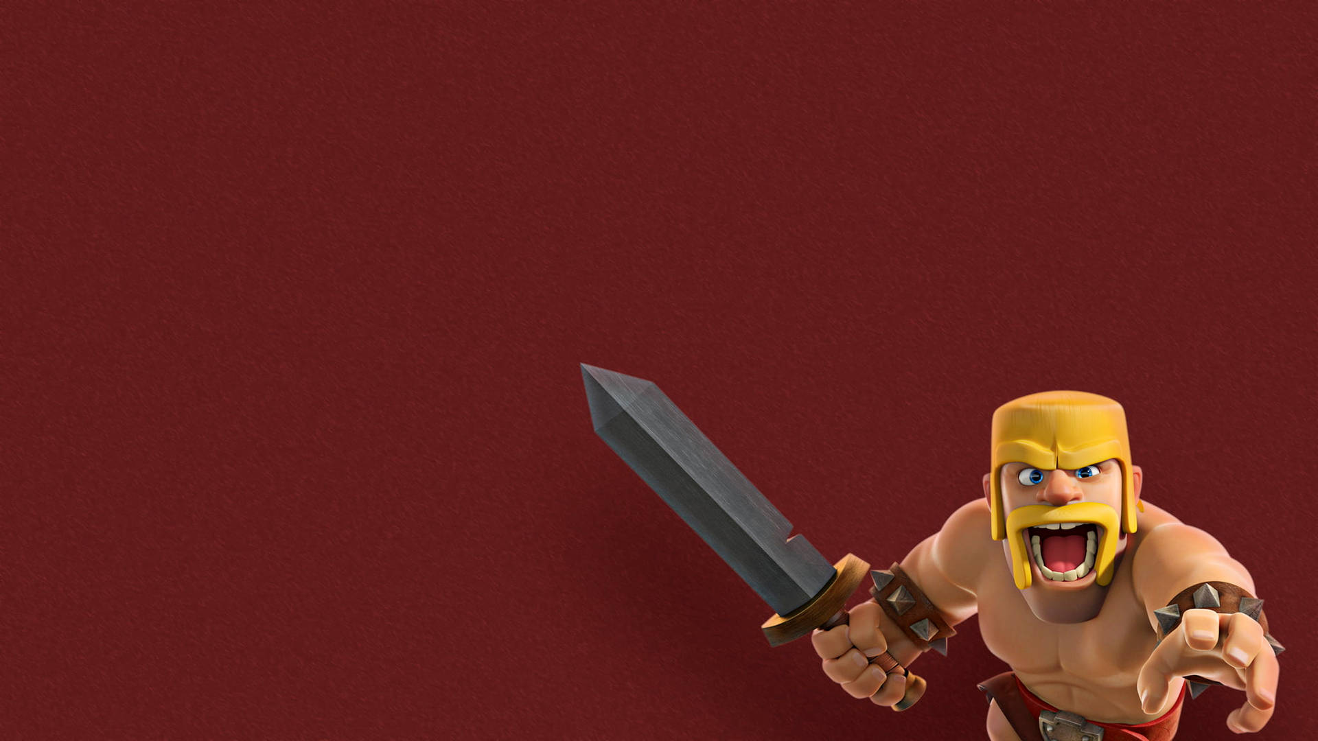 Barbarian With A Sword Clash Of Clans Background