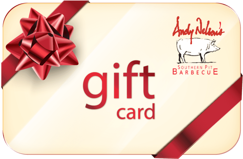 Barbecue Restaurant Gift Cardwith Red Bow PNG