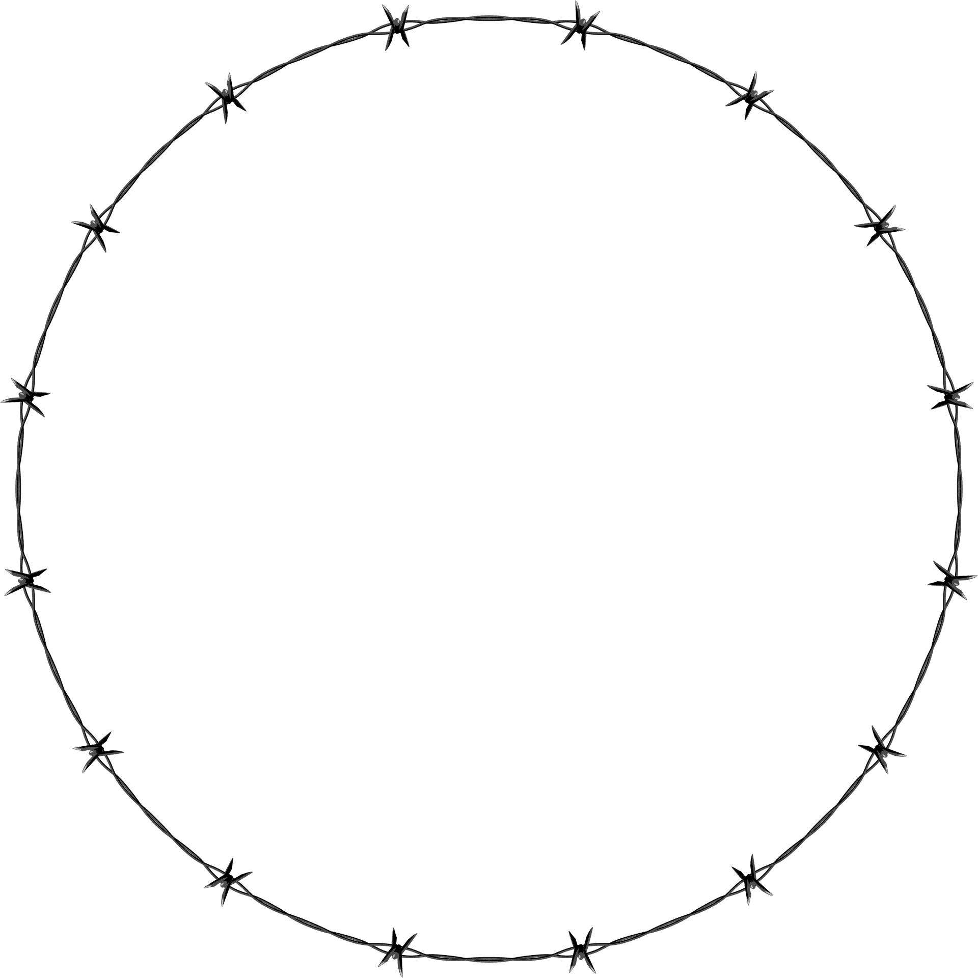 Barbed Wire Circle Graphic PNG