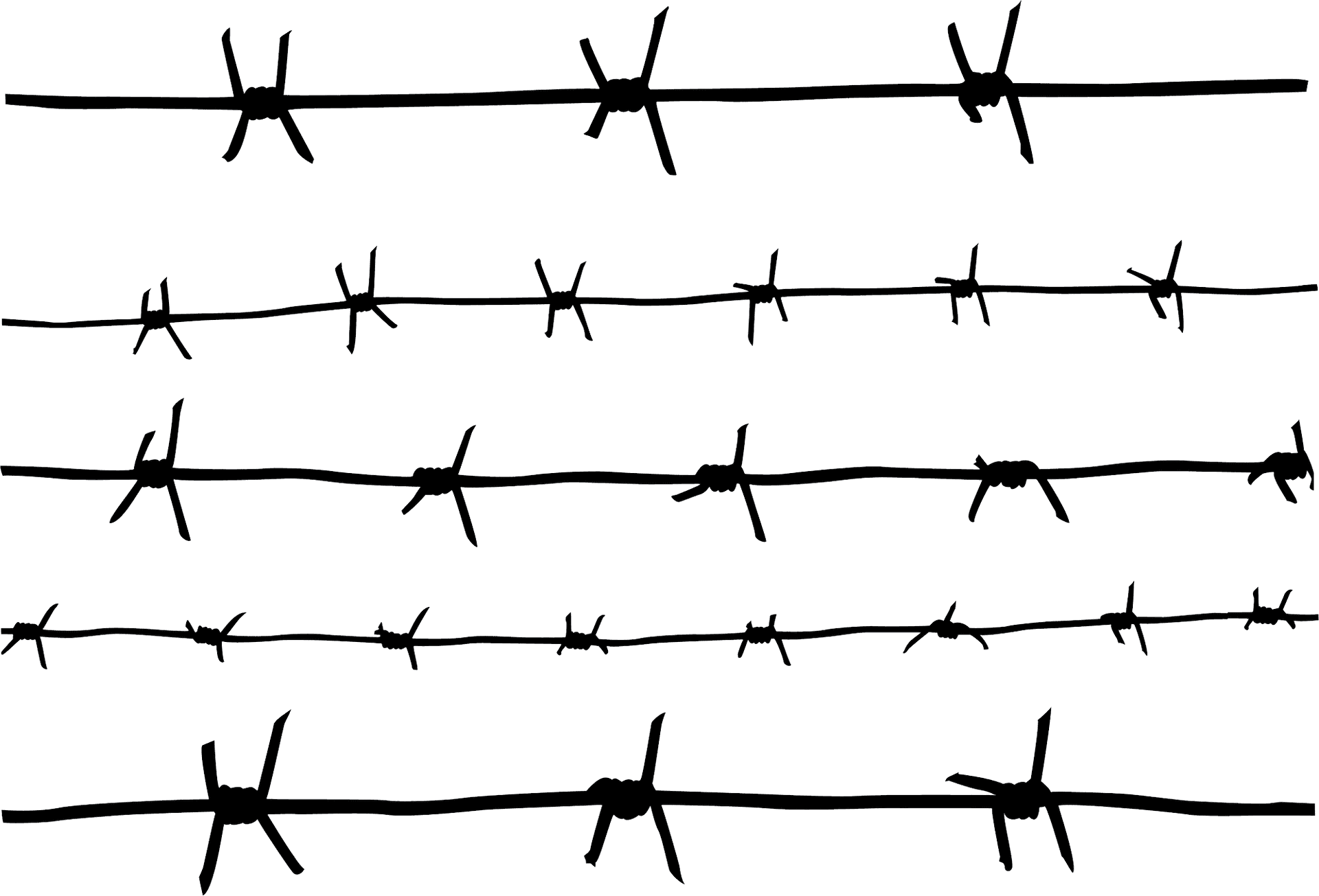 Barbed Wire Fence Pattern PNG