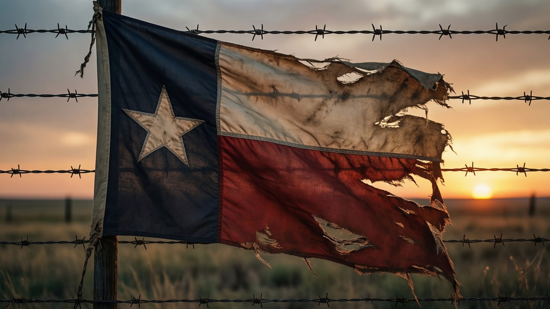 Barbed Wire Flag Wallpaper