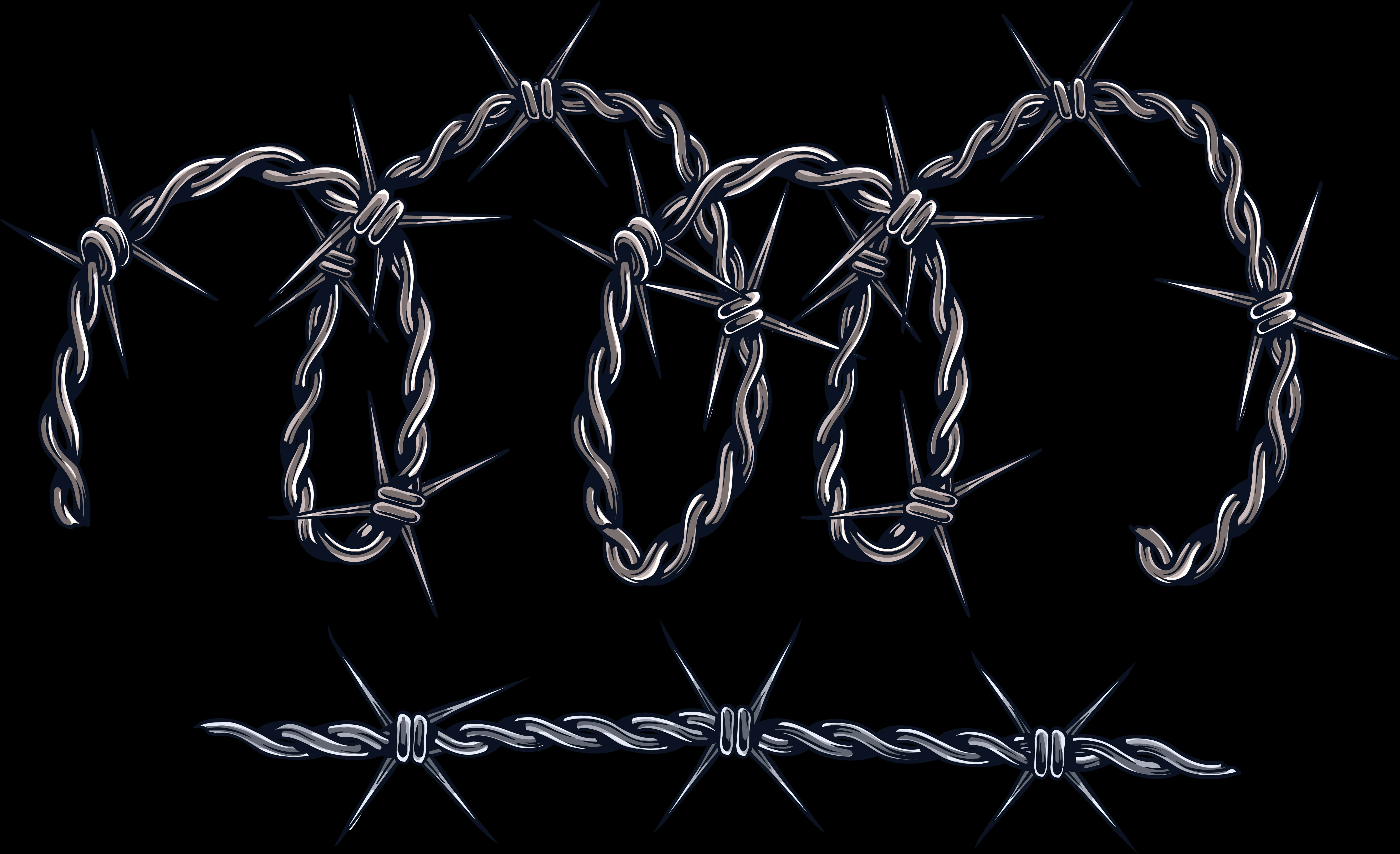 Barbed Wire Illustration PNG