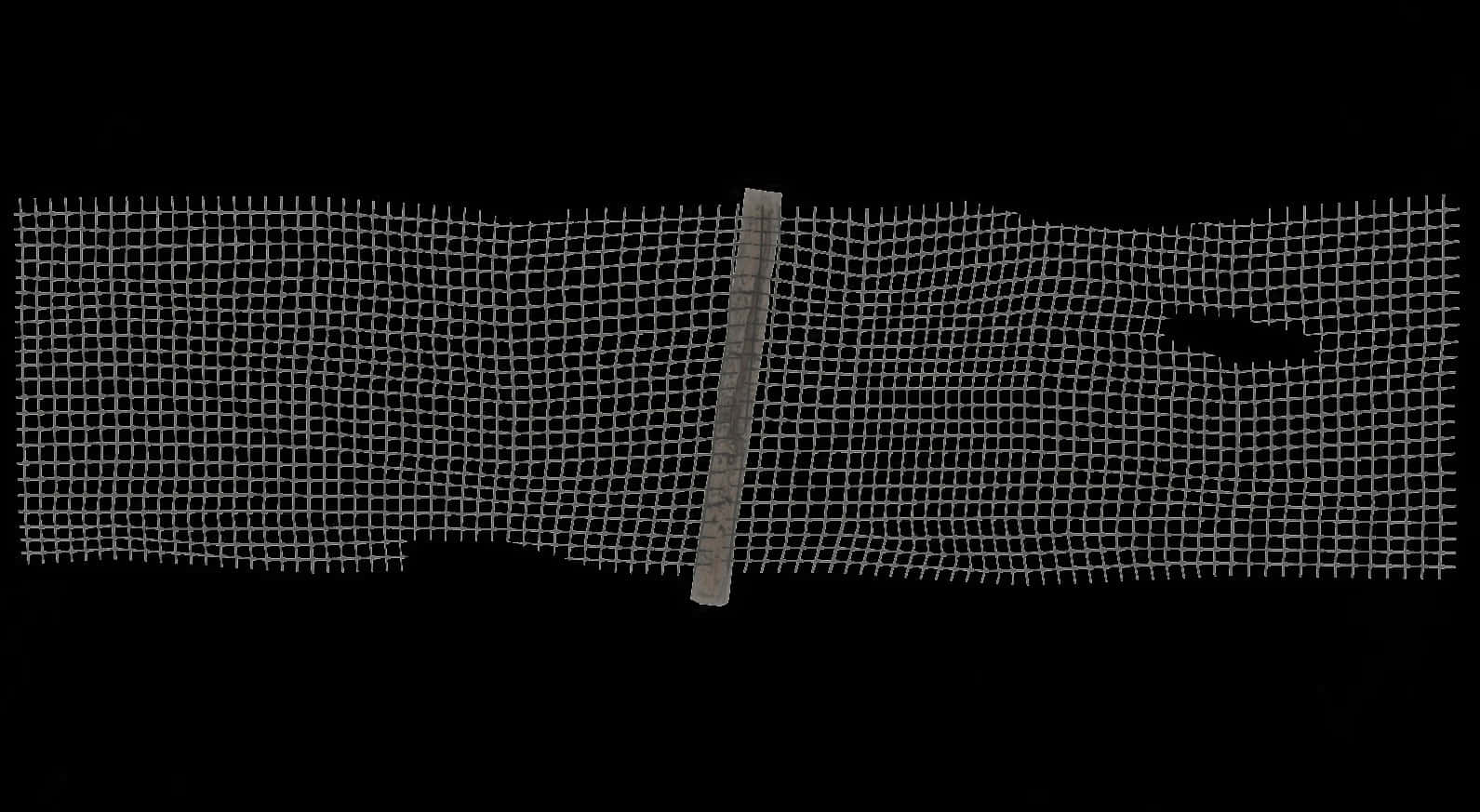 Barbed Wire Segment Against Black Background PNG