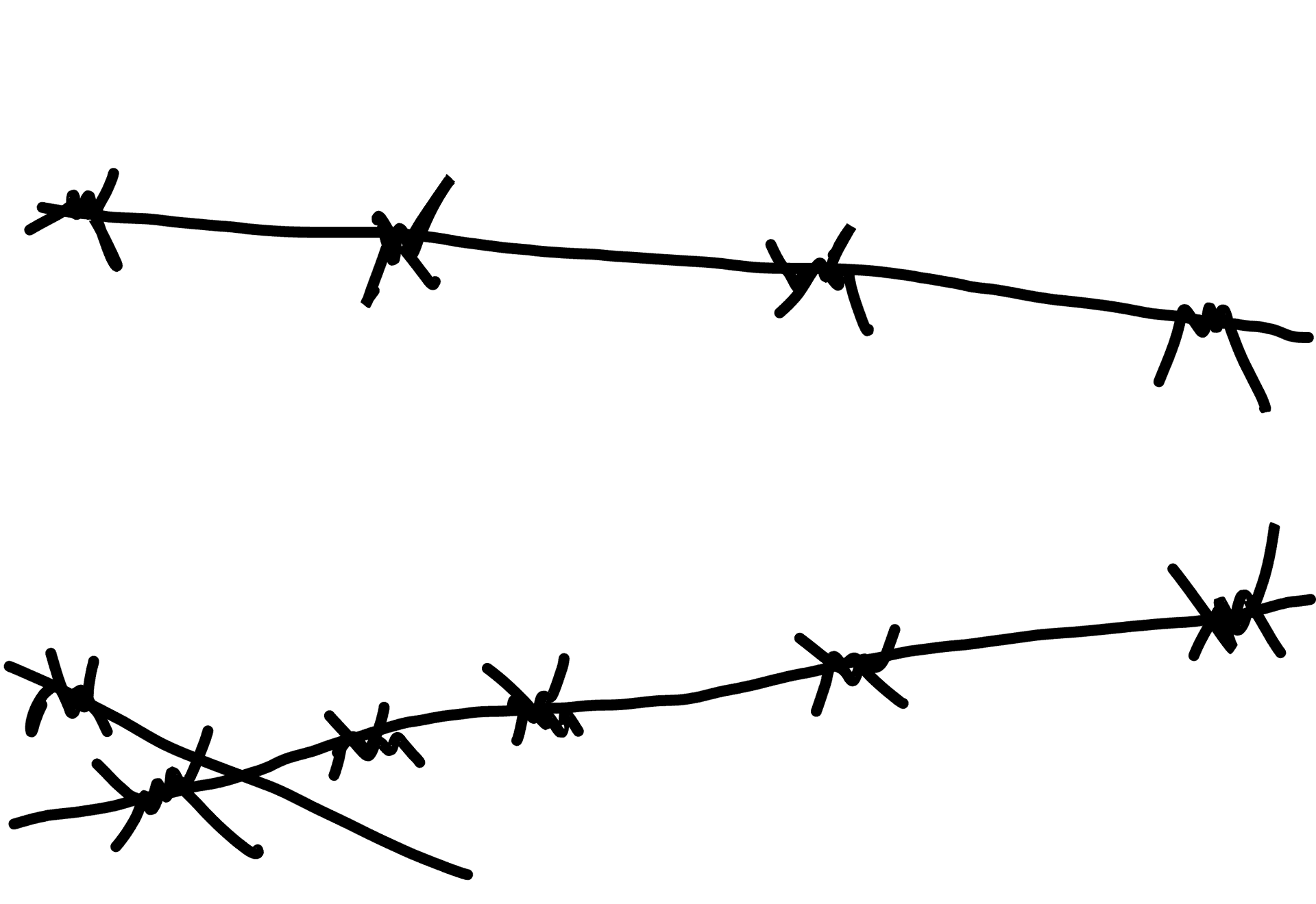 Barbed Wire Silhouette PNG